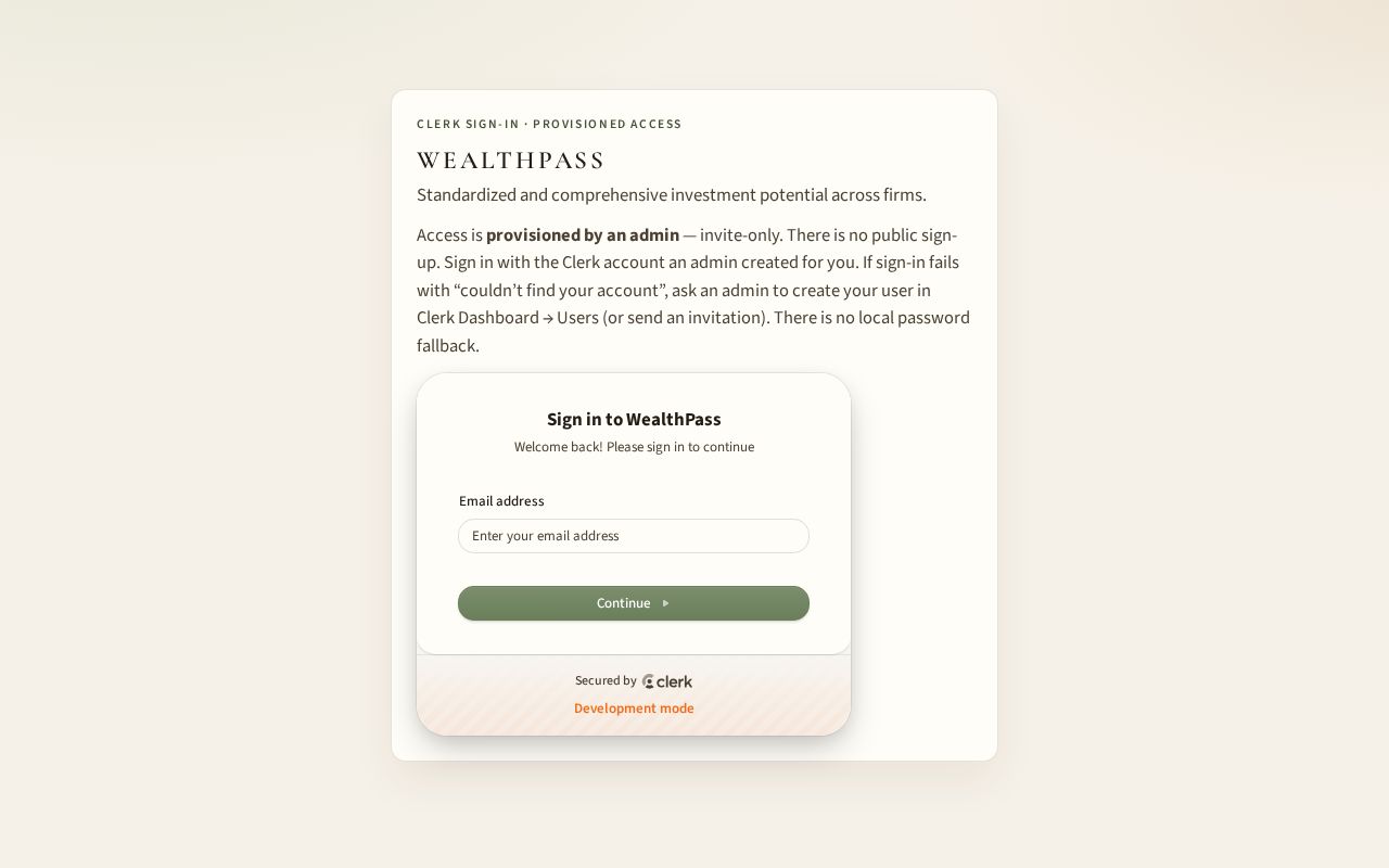 Preview of Wealth Passport collaborative project