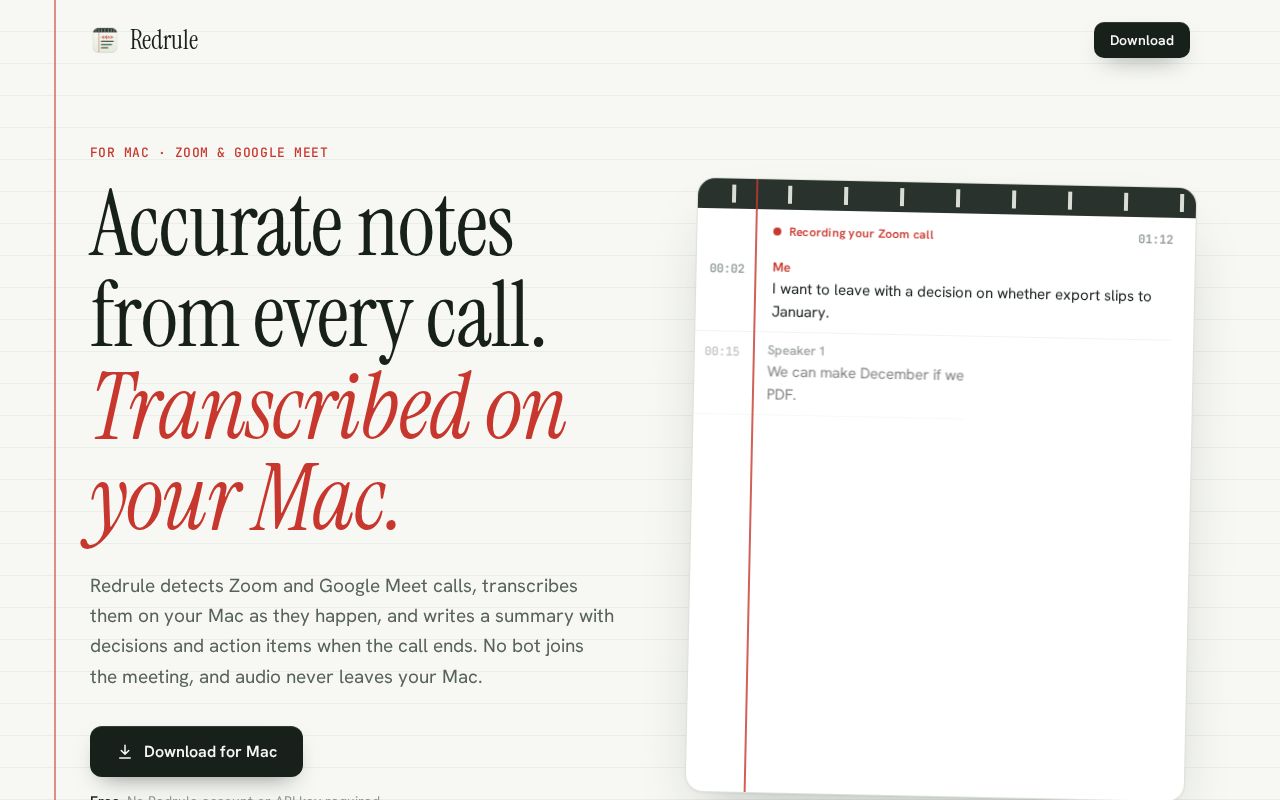 Preview of Redrule