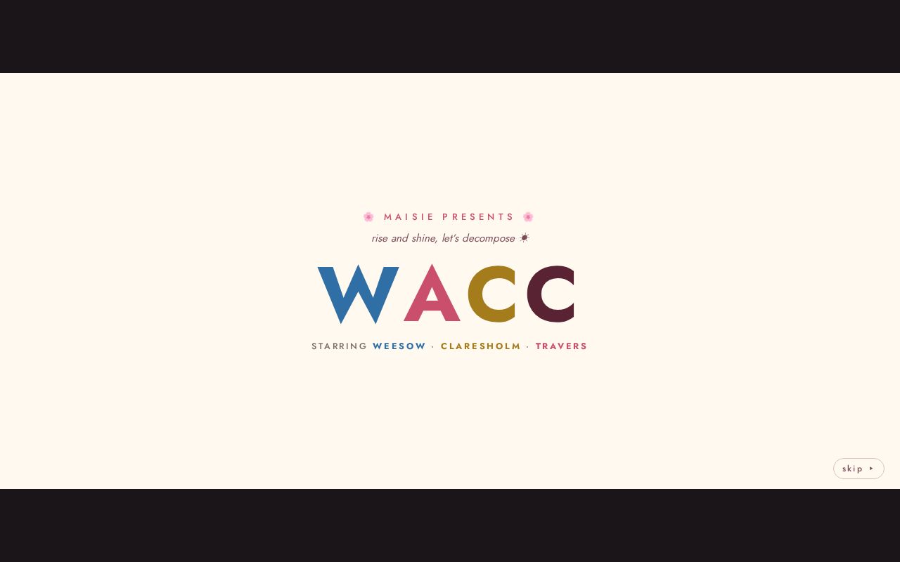 Preview of Maisiewacc