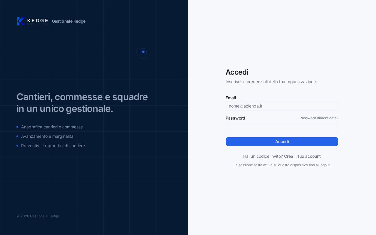 Preview of Gestionale Kedge