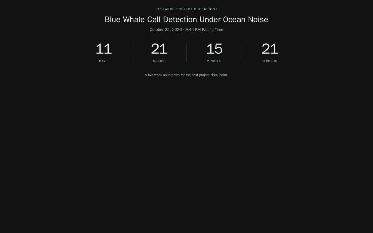 Preview of Blue Whale Call Detection Under Ocean Noise