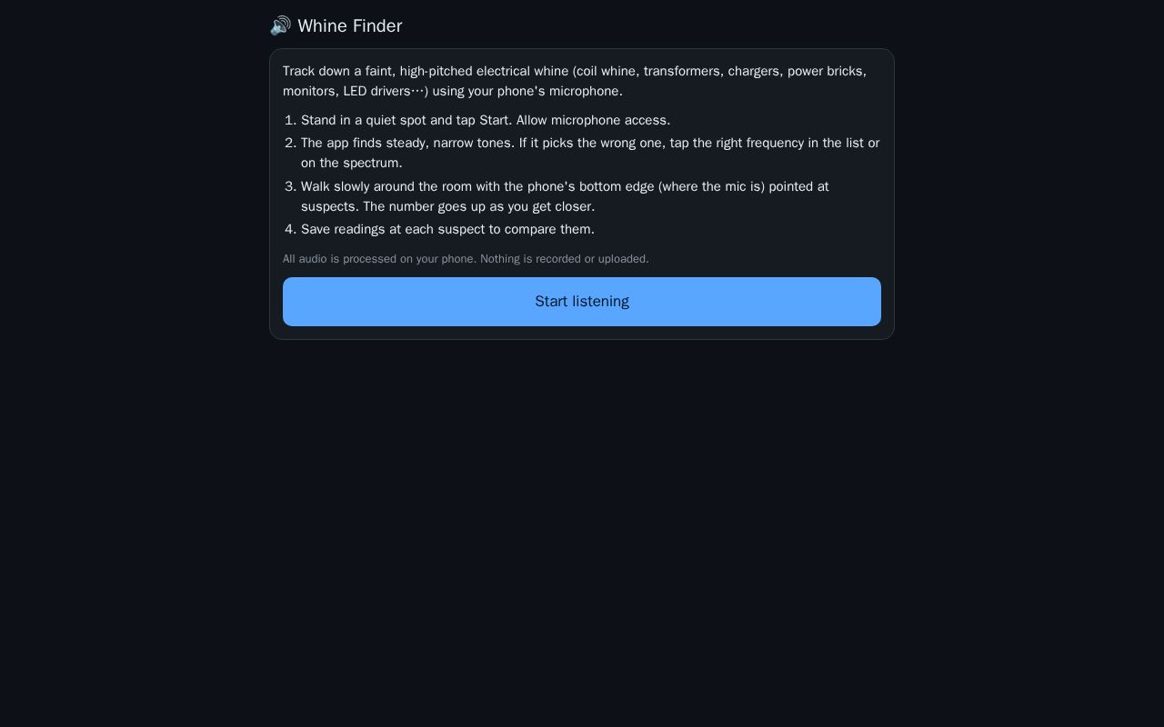 Preview of Whine Finder