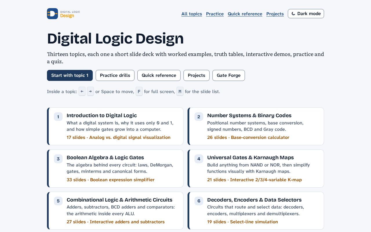 Preview of CSE 203 Digital Logic Design