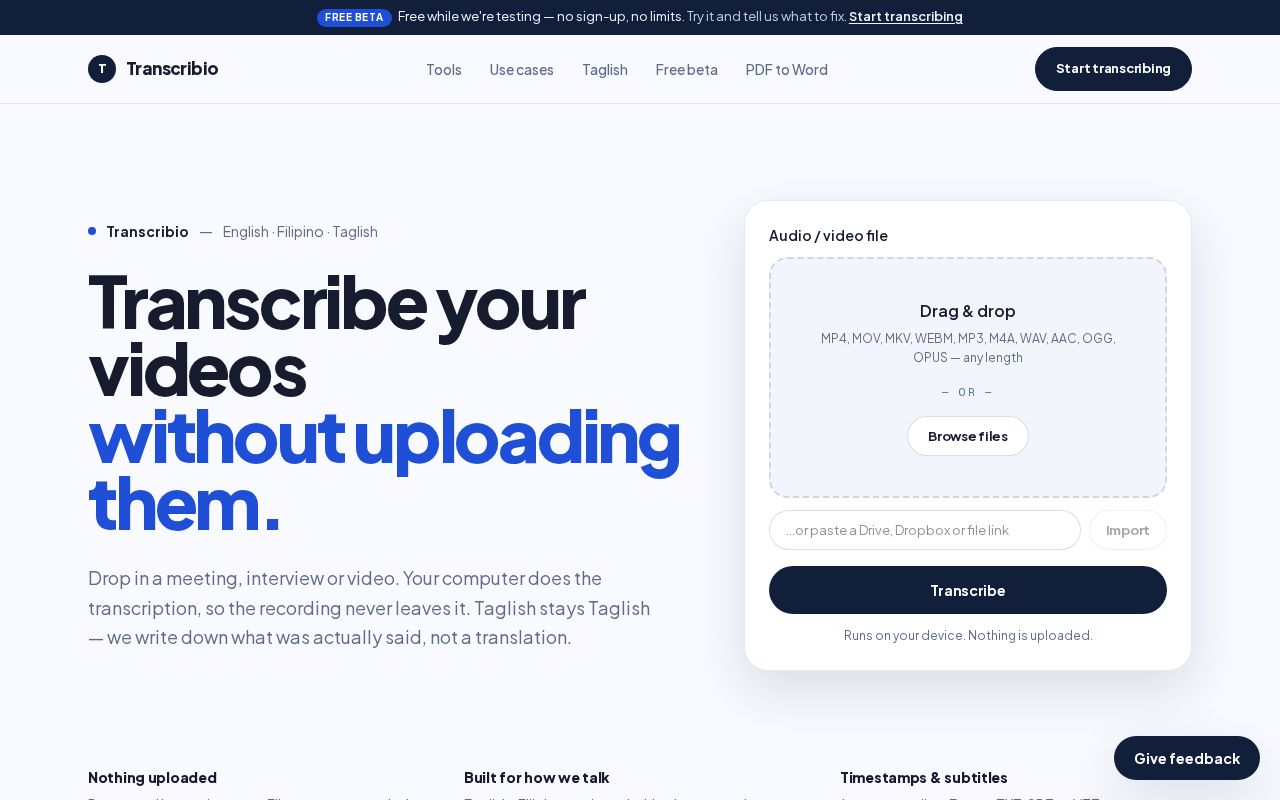 Preview of Transcribio