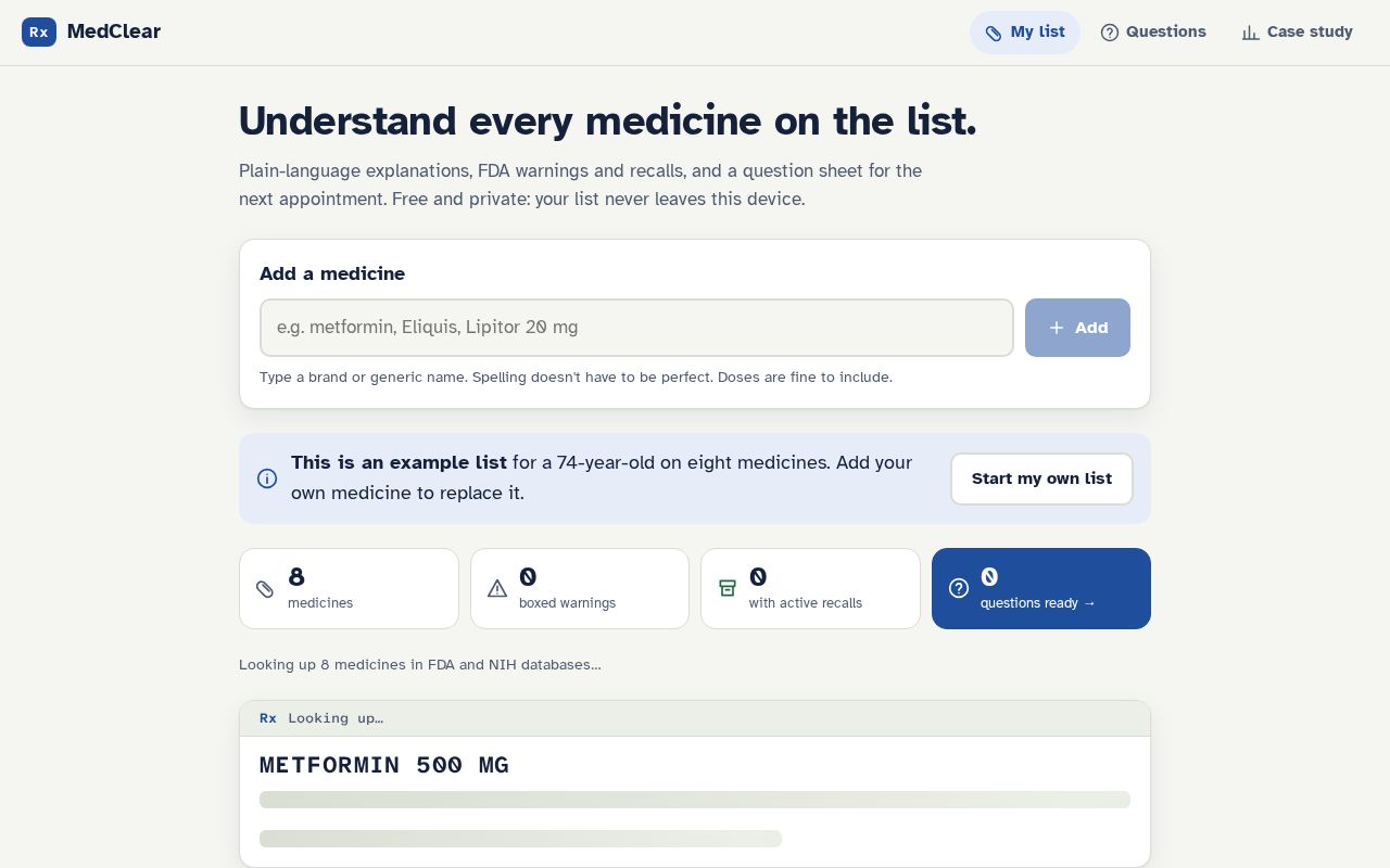 Preview of Medclear