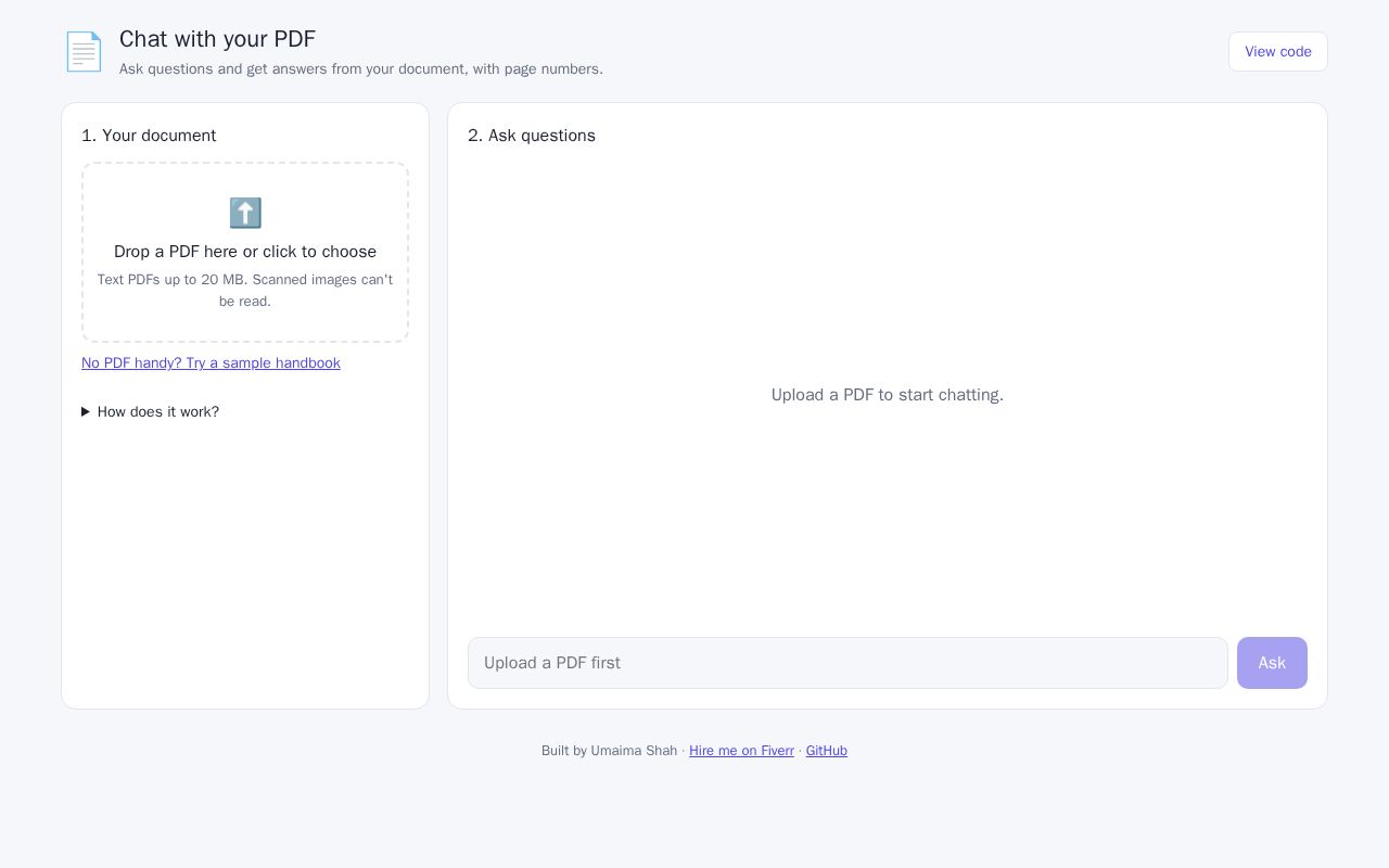 Preview of Chat With Pdf