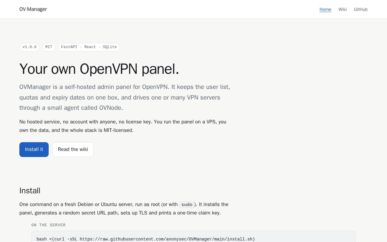 Preview of OVManager