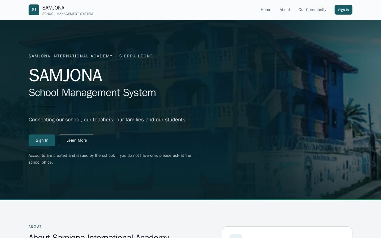 Preview of School Management System