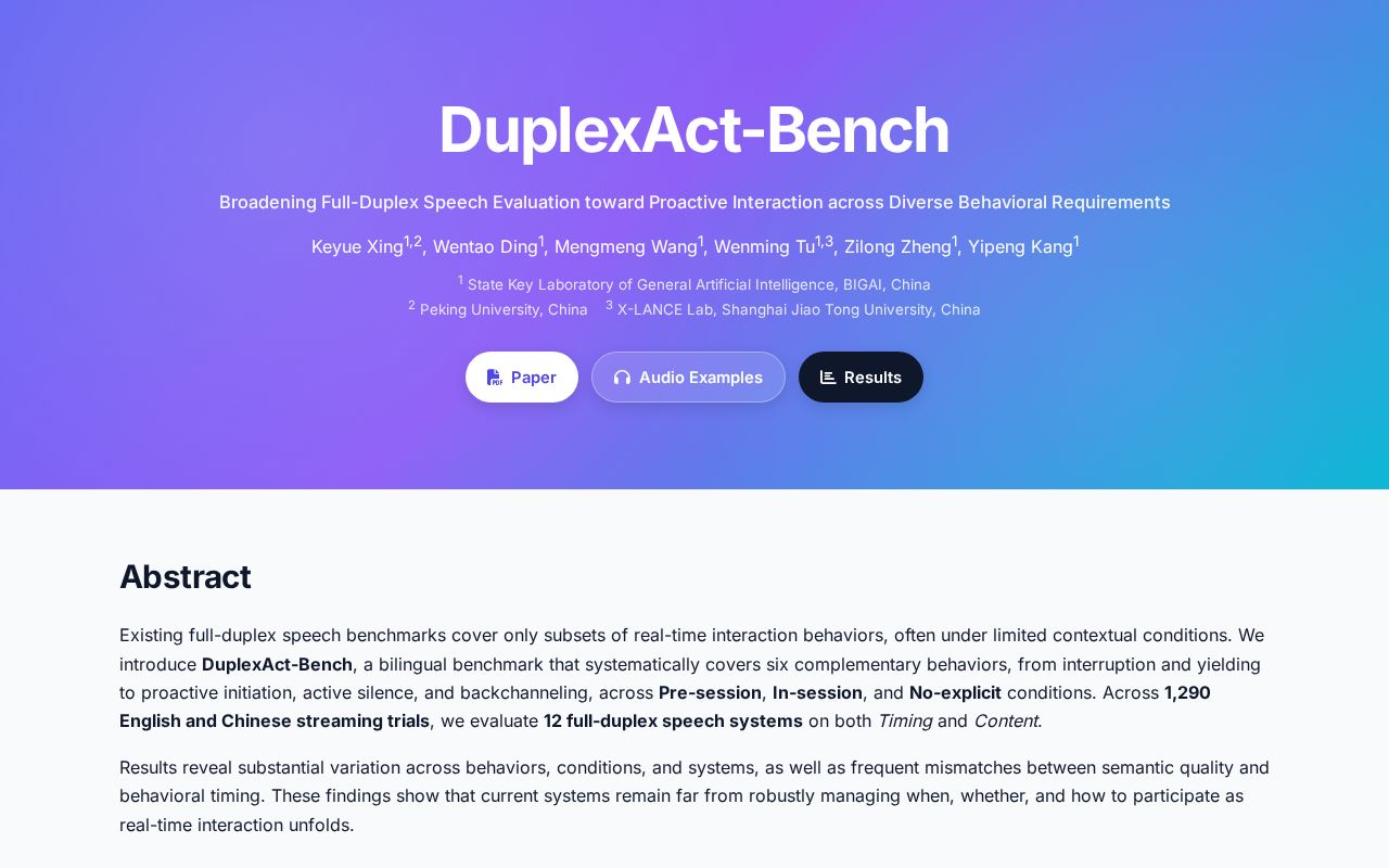 Preview of DuplexAct Bench