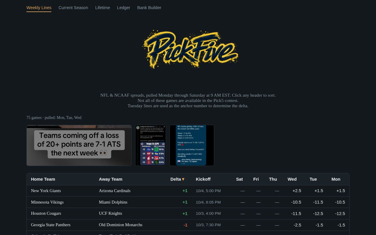 Preview of PickFive