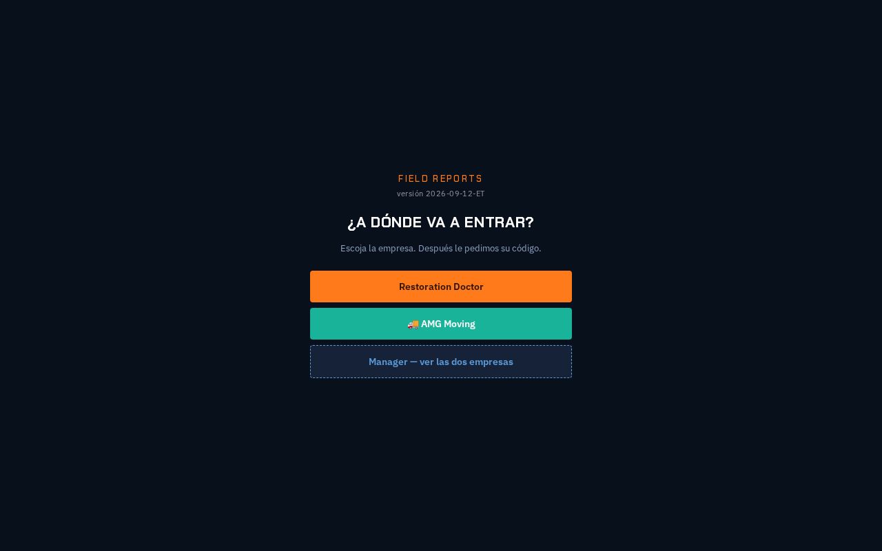 Preview of AMG Reportes - field reports web app