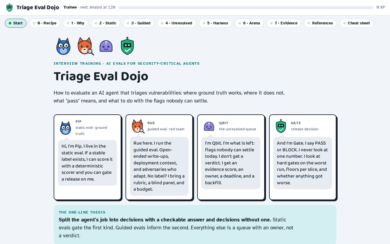 Preview of Triage Eval Dojo