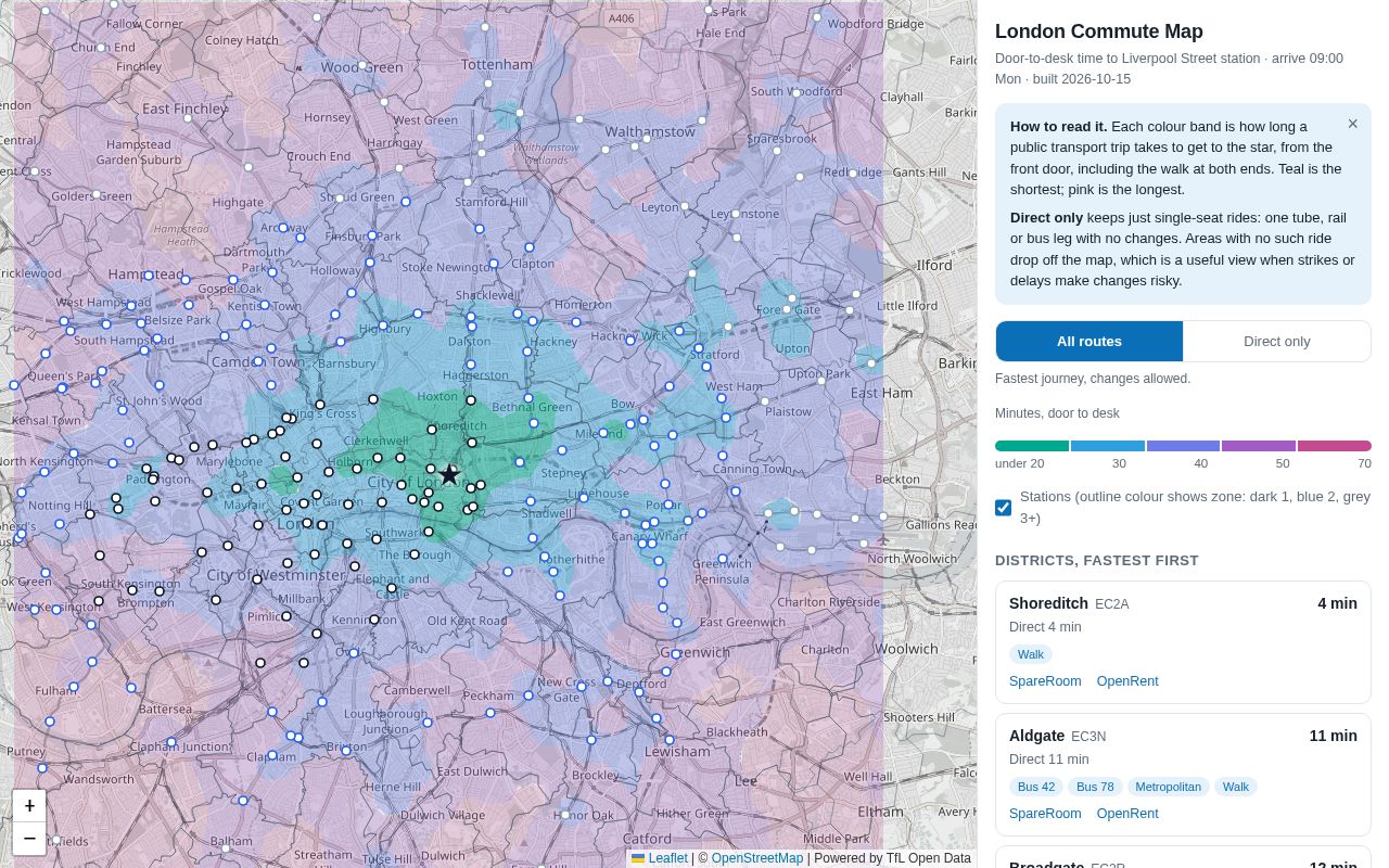 Preview of London Commute Map