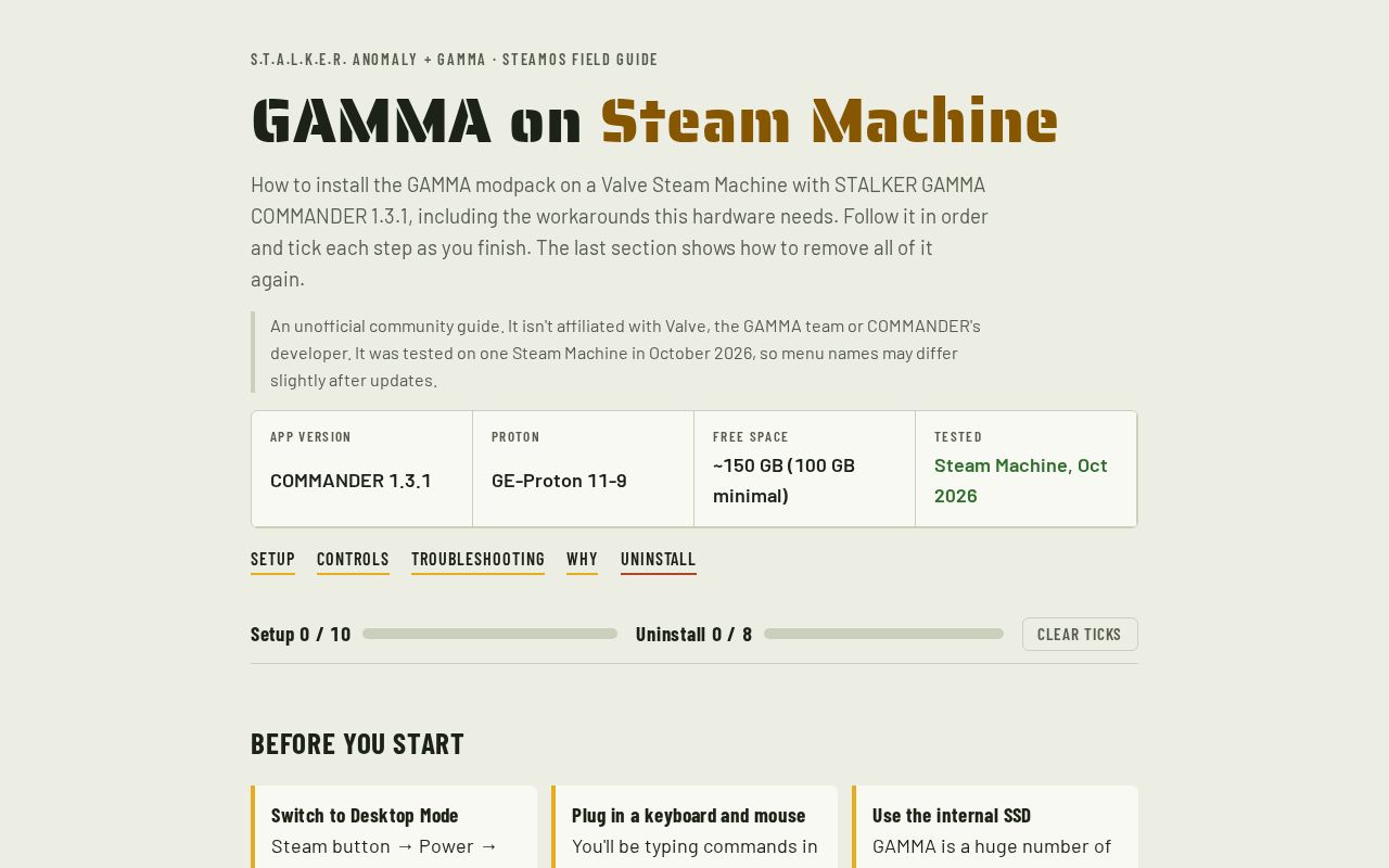 Preview of Gamma Steam Machine