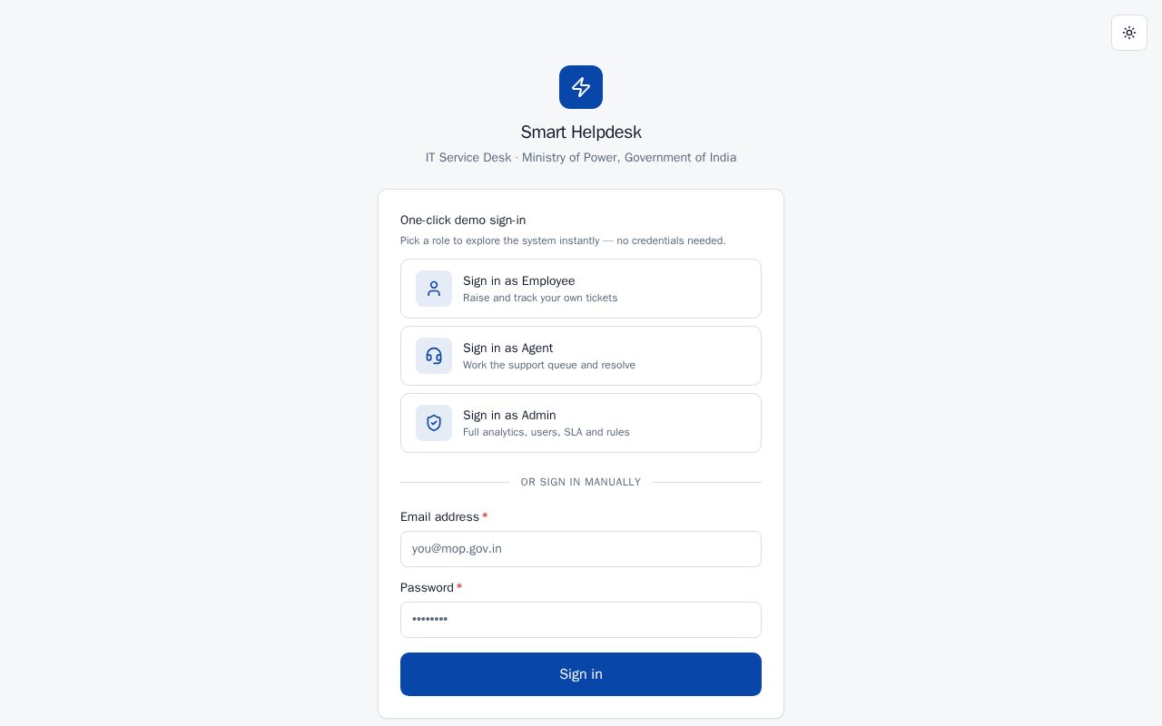 Preview of Smart Helpdesk Sih25195
