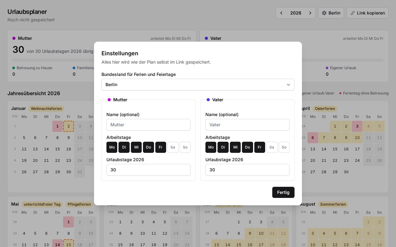 Preview of Vacation Planner