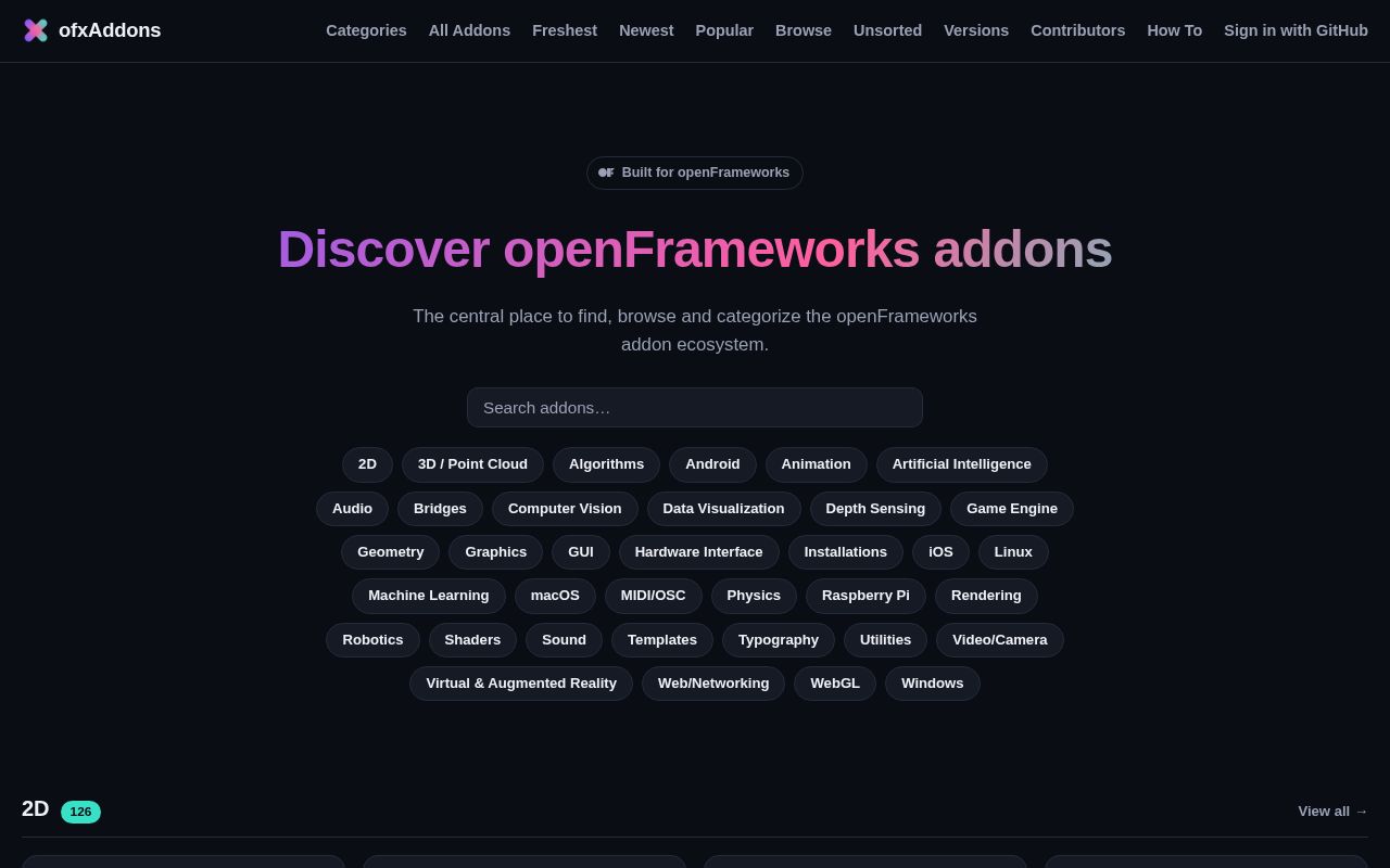 Preview of OfxAddonsSite