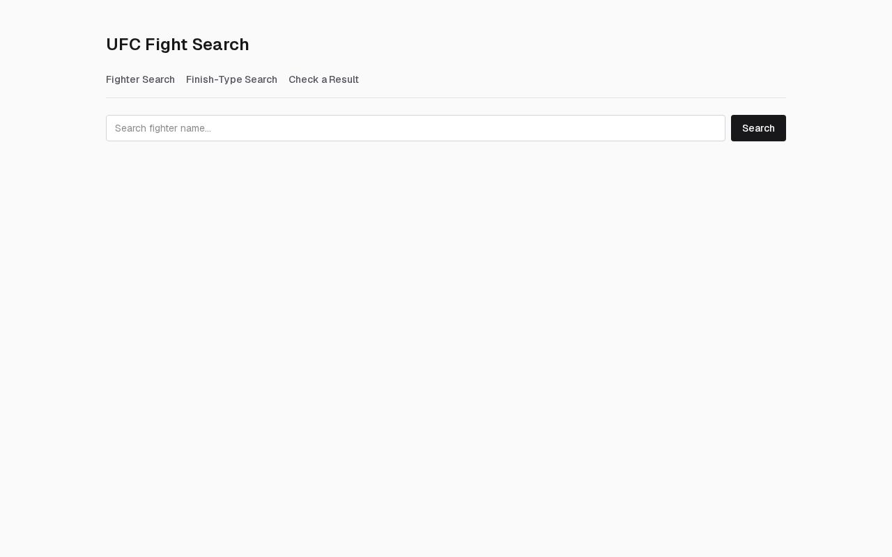 Preview of Ufc Query App