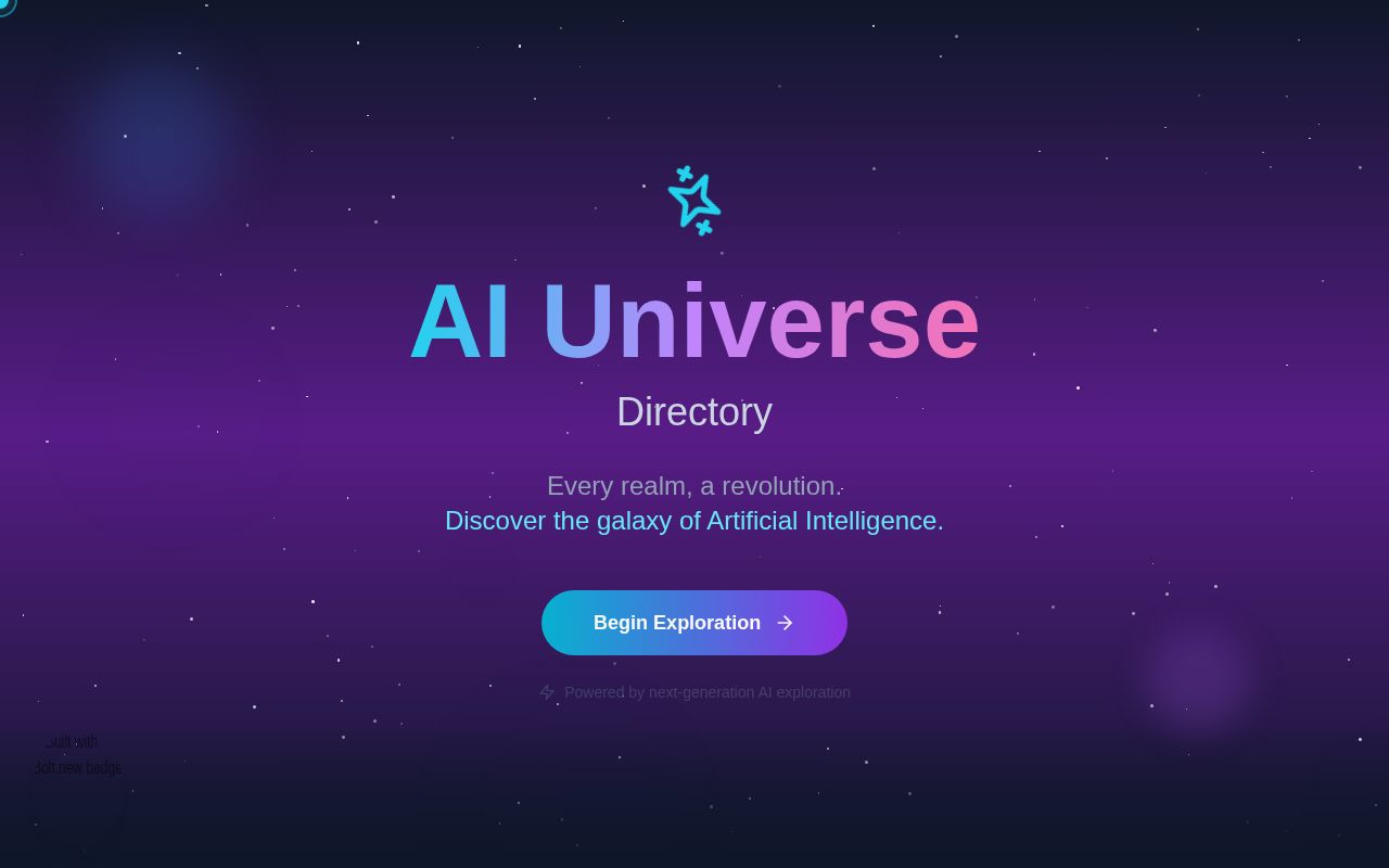 Preview of AI Universe Directory SIte
