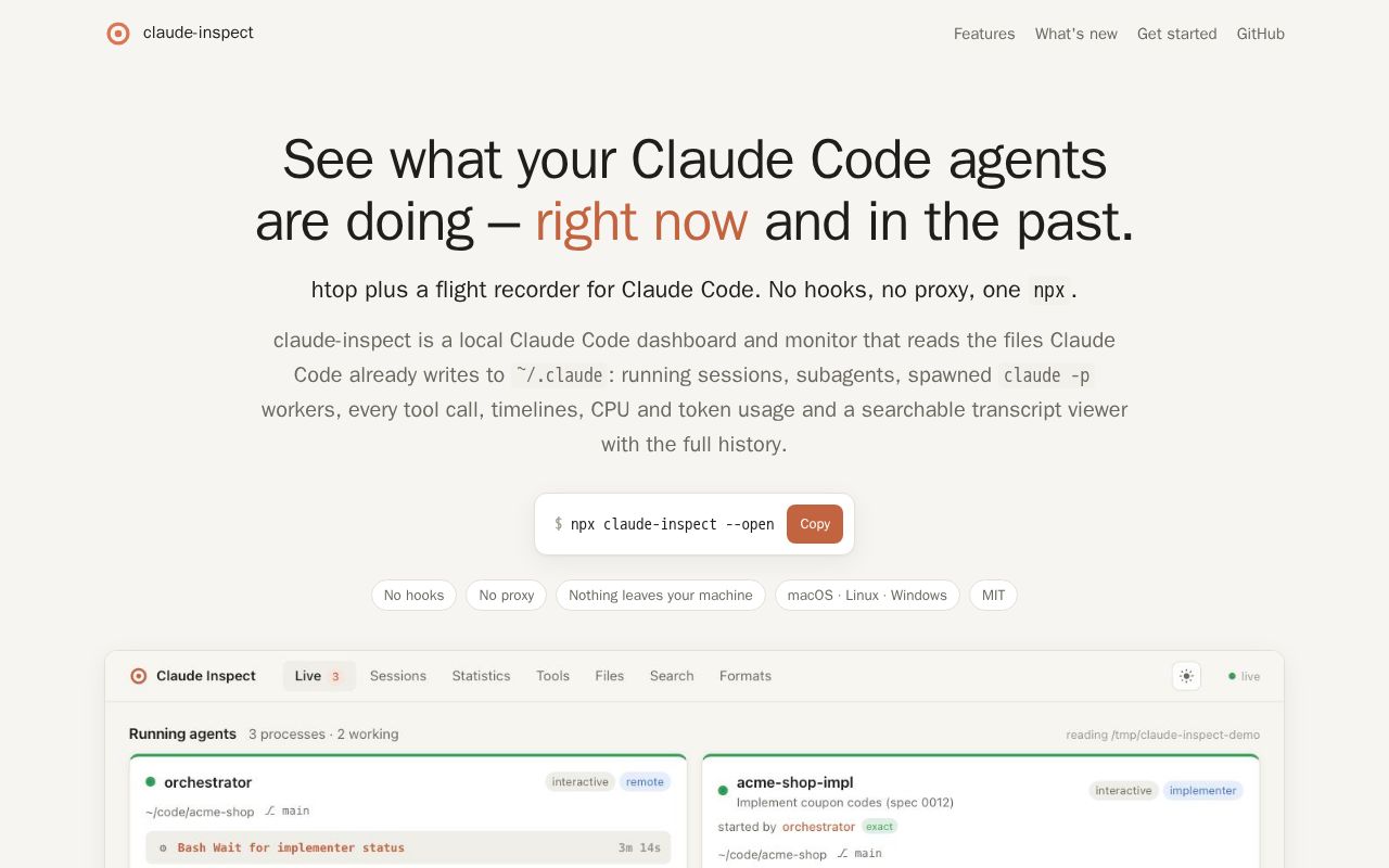 Preview of Claude Inspect