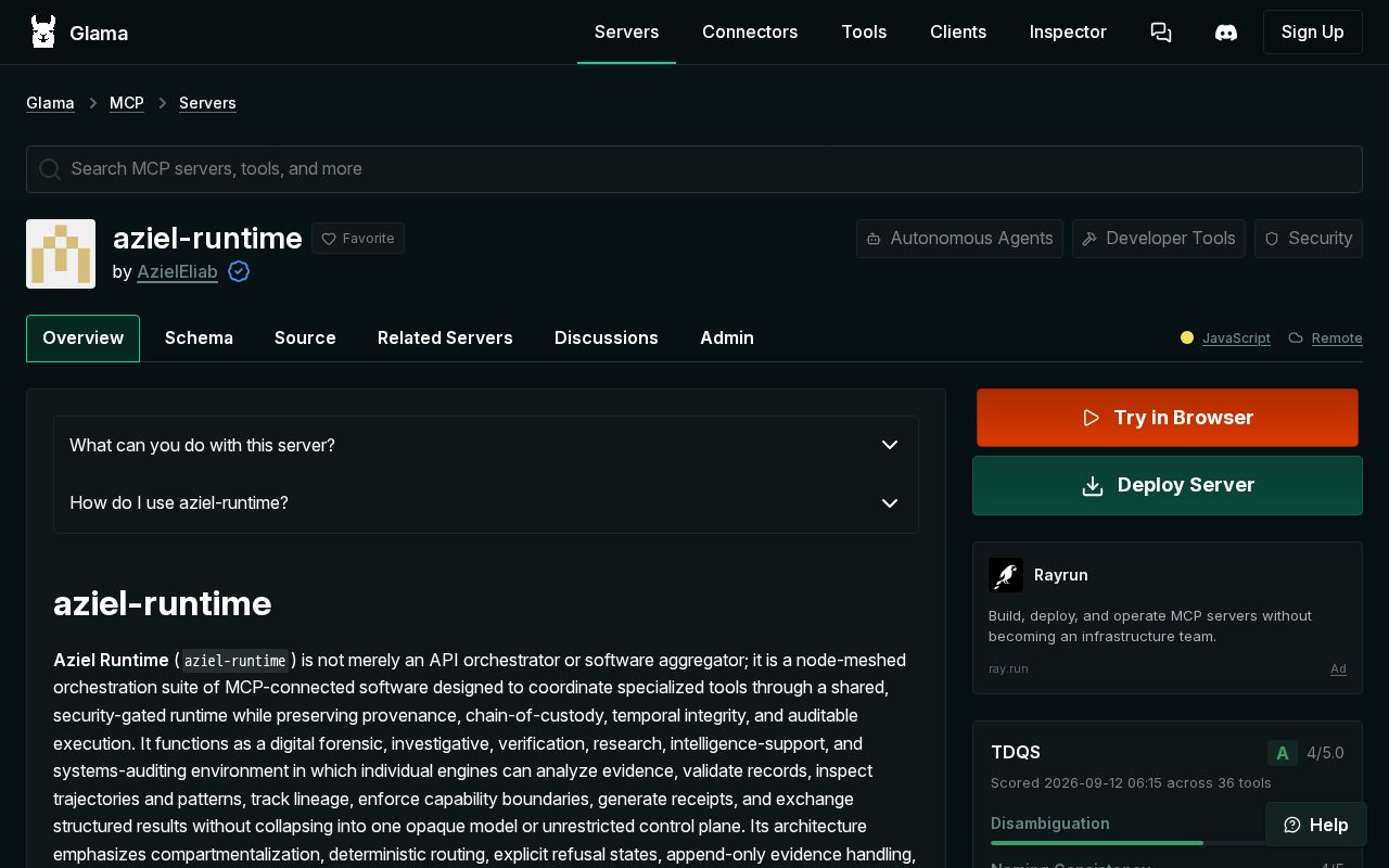 Preview of Aziel Runtime