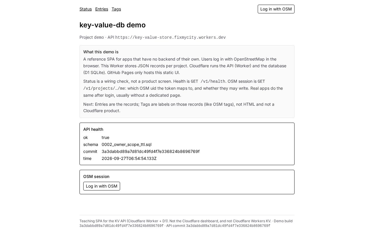 Preview of key-value-db demo
