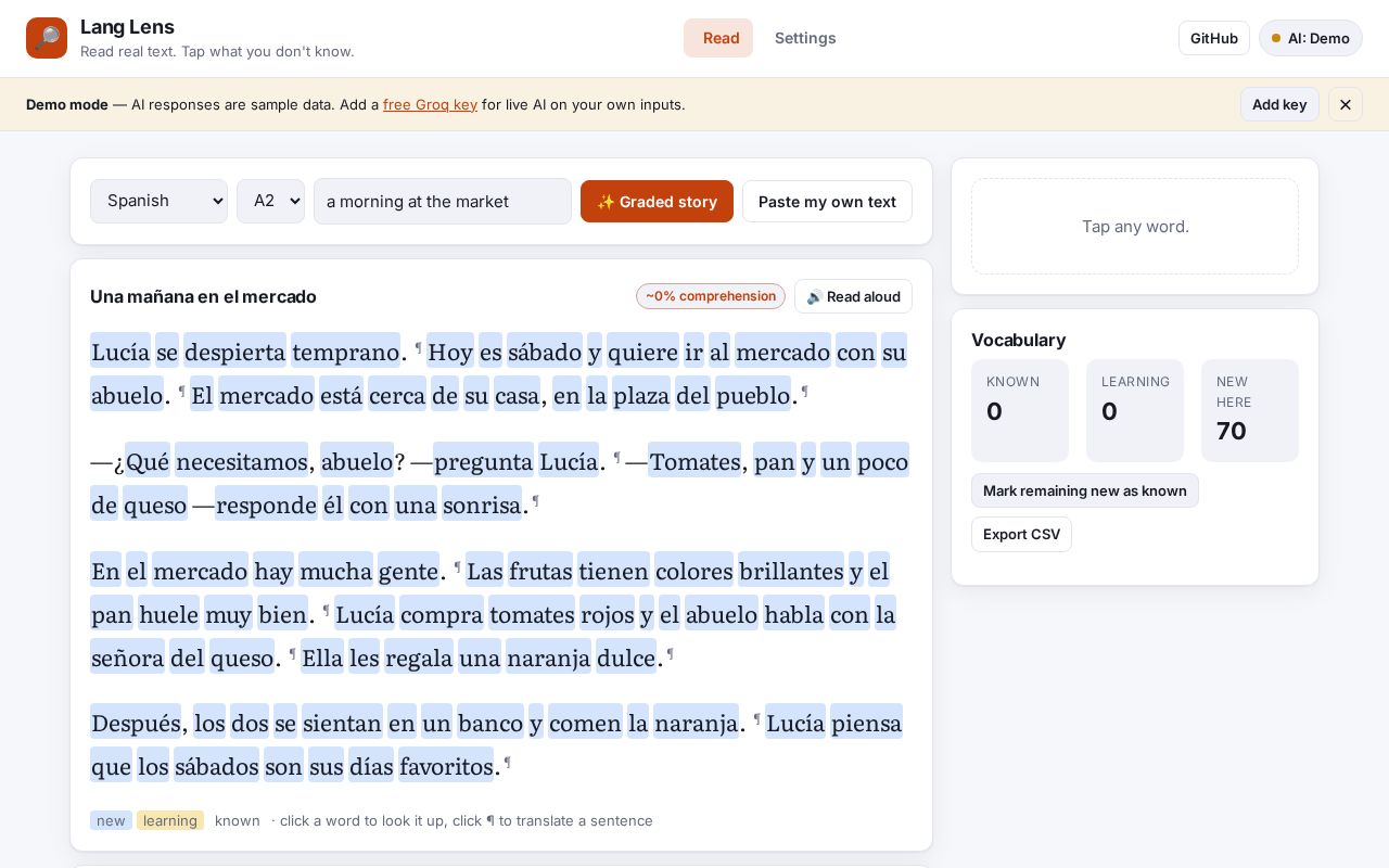 Preview of Language Reader