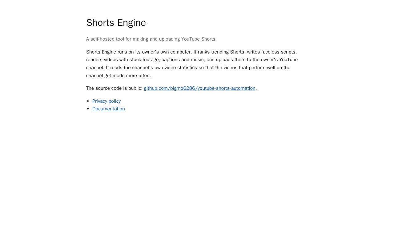 Preview of Youtube Shorts Automation