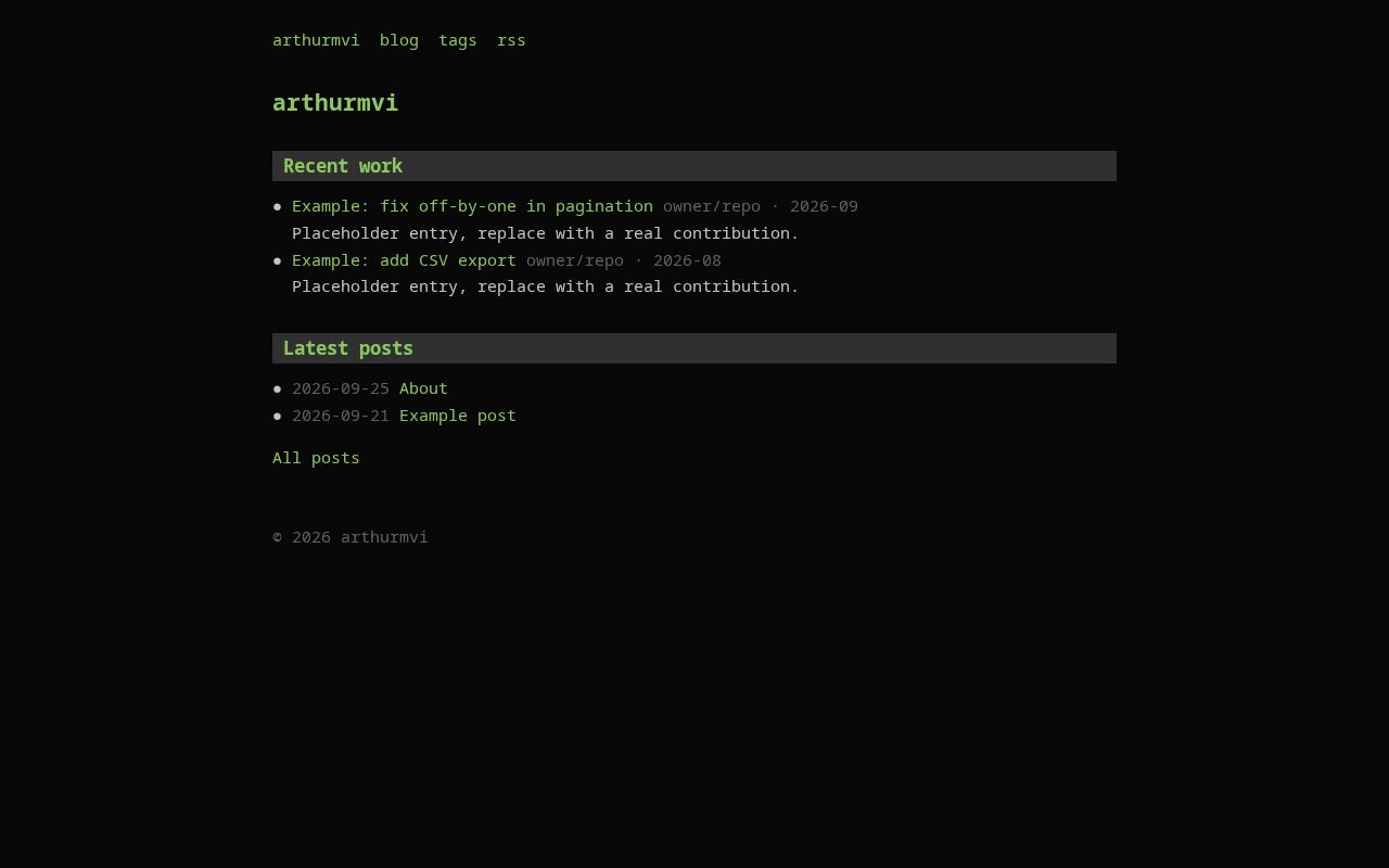 Preview of Arthurmvi Github Io