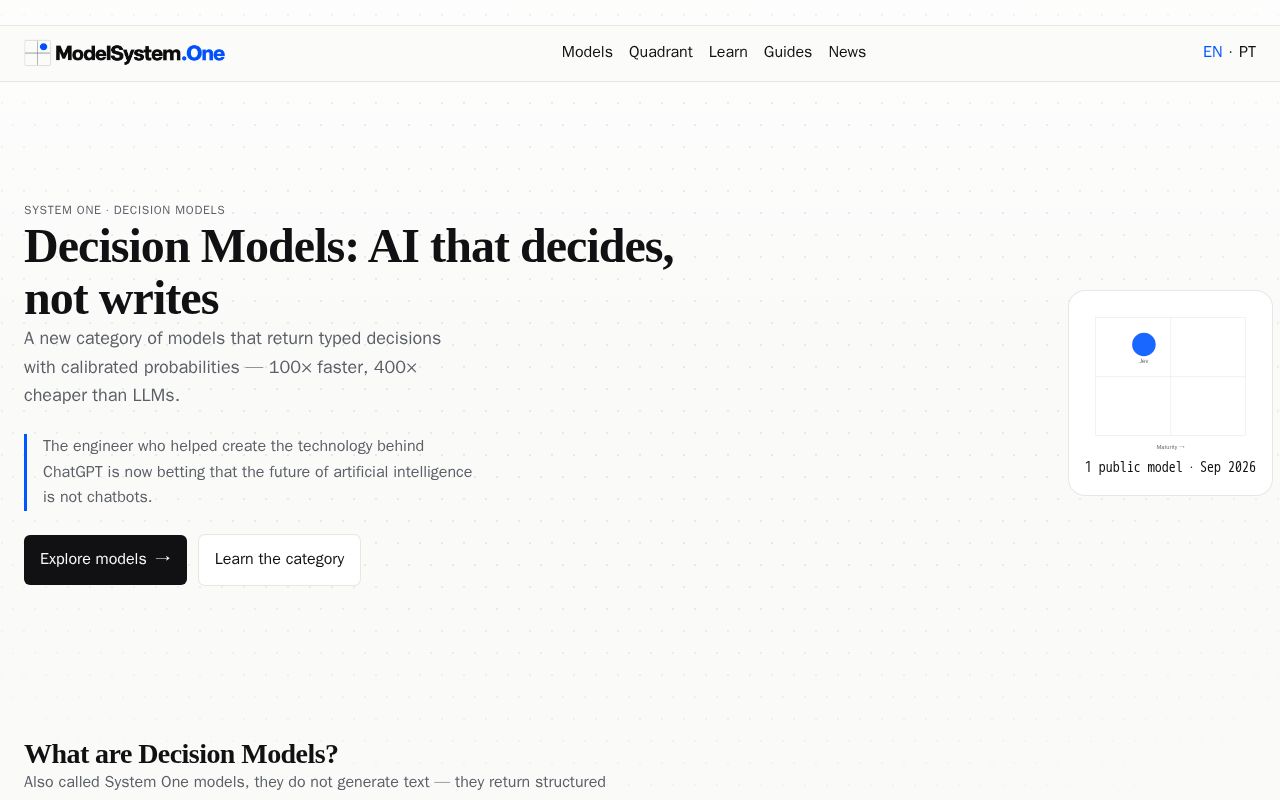 Preview of ModelSystem.One