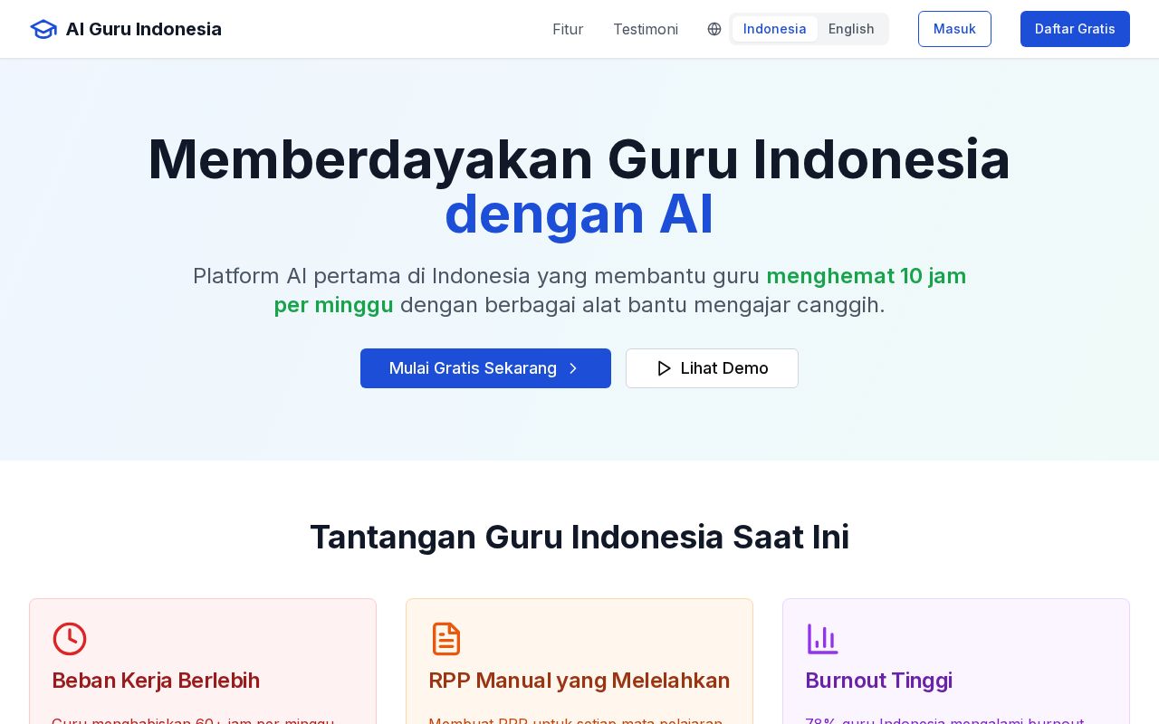 Preview of AI Guru Indonesia