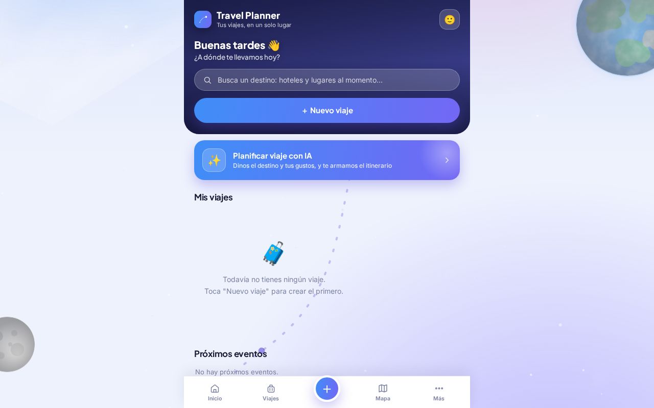 Preview of Travel Planner