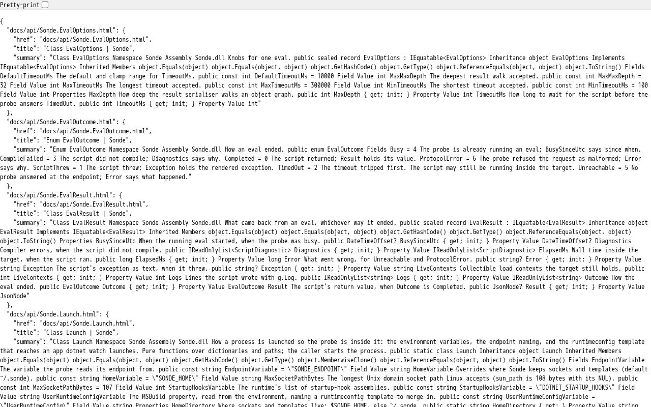 Preview of Sonde