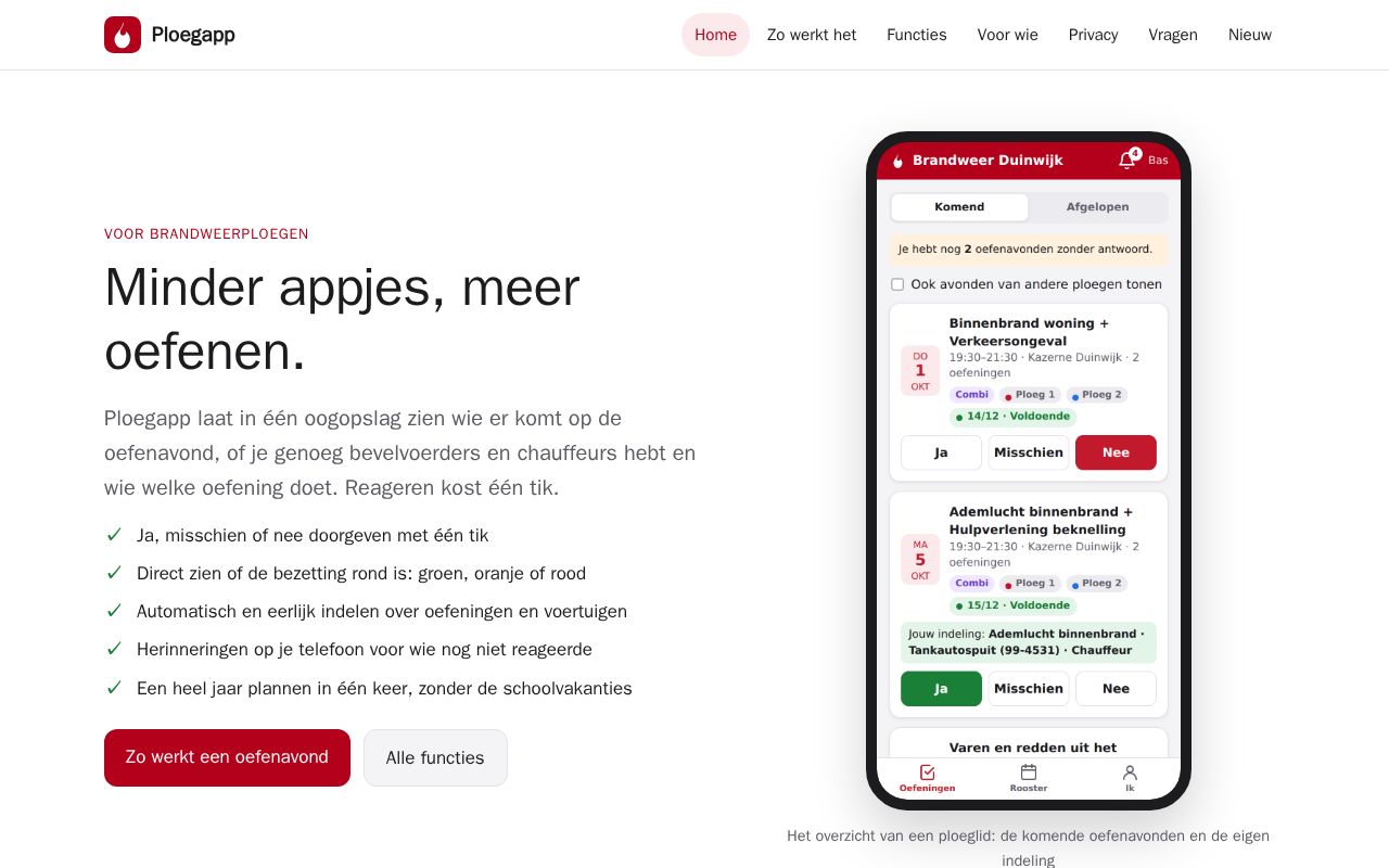 Preview of Ploegapp Website