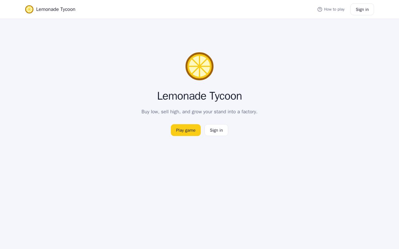 Preview of Lemonade App