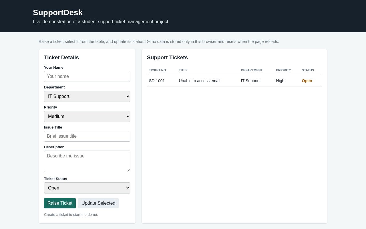 Preview of SupportDesk