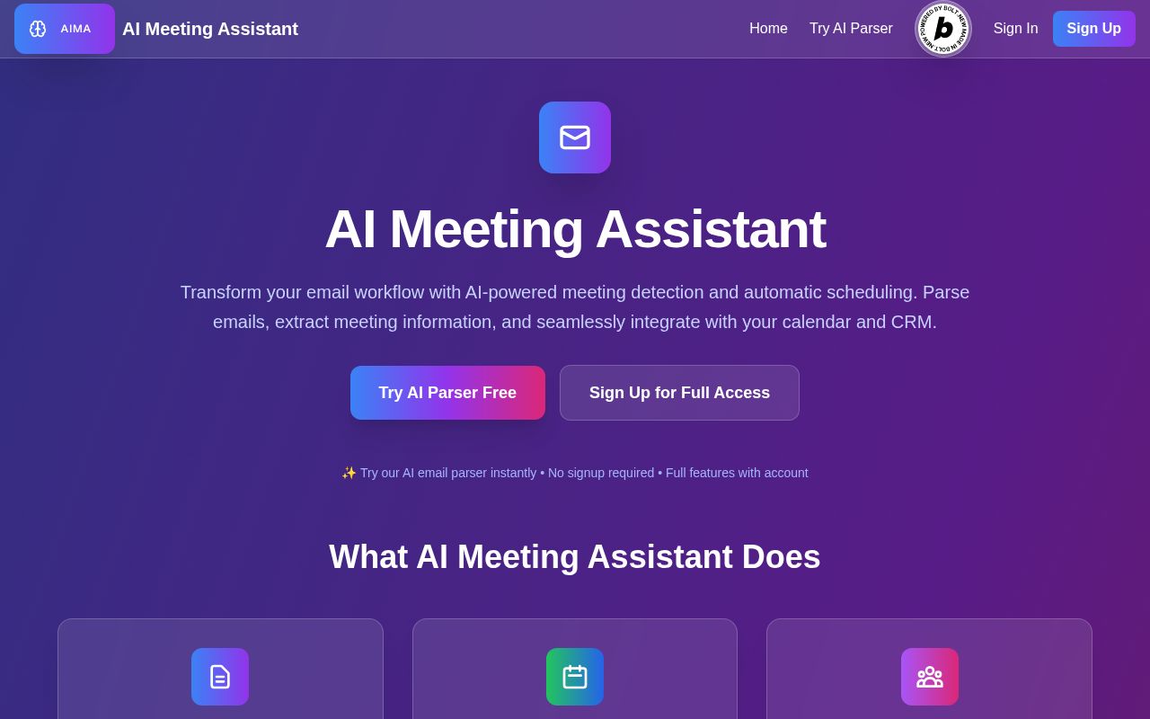 Preview of AI Meeting Assistant (AIMA)