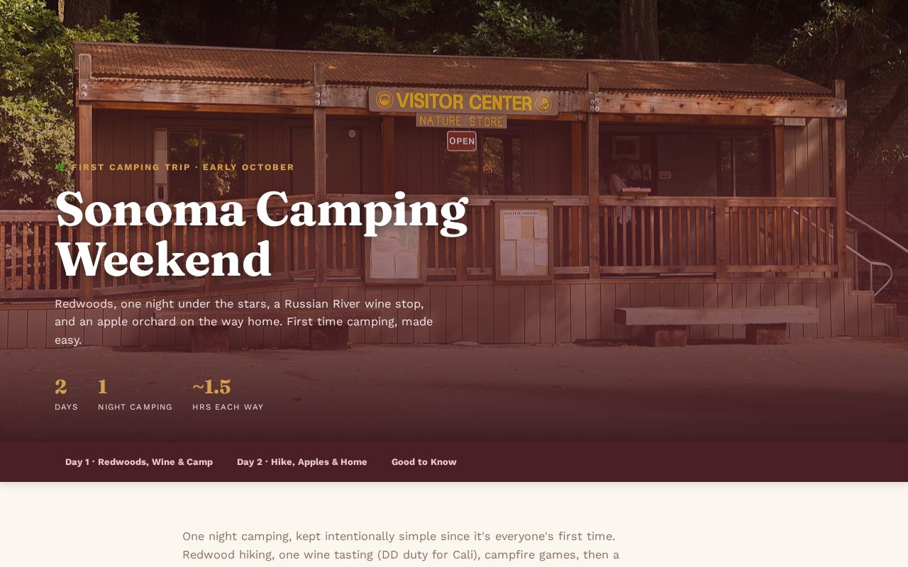 Preview of Sonoma Camping 2026