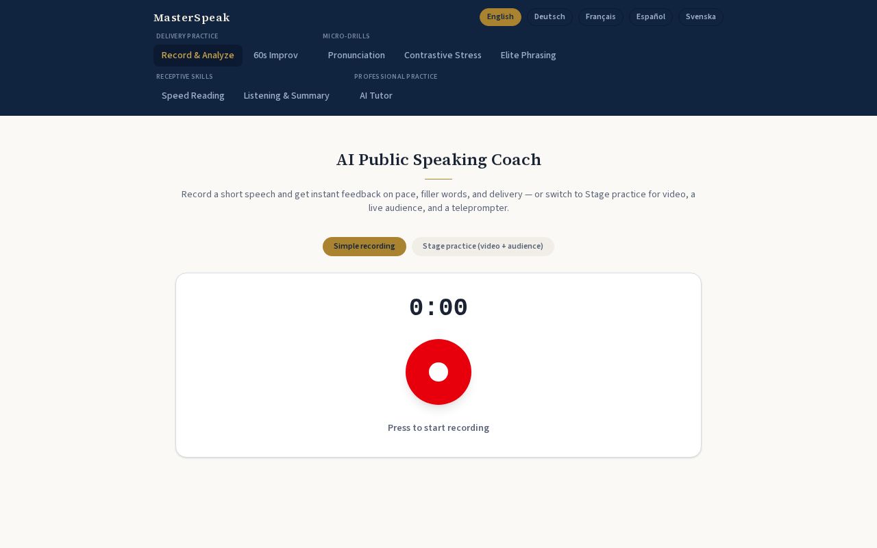 Preview of Speech Coach