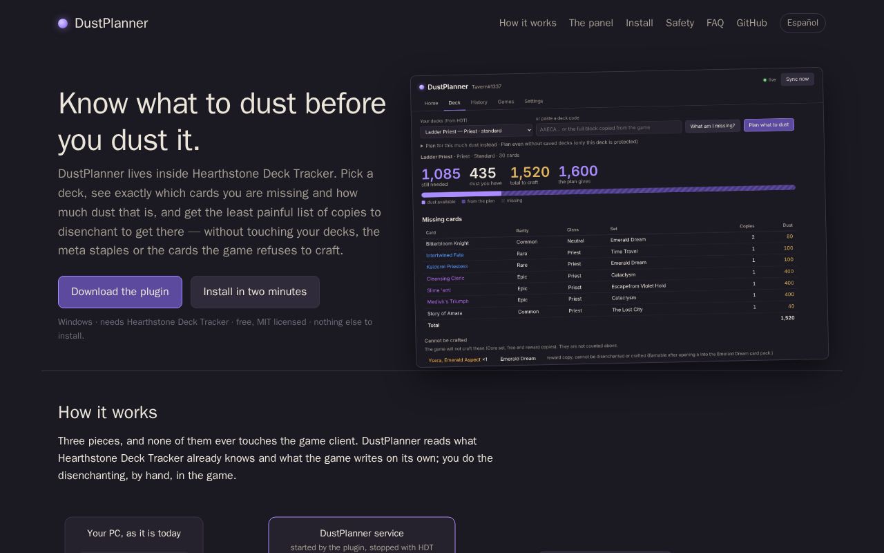 Preview of DustPlanner
