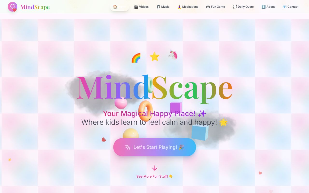 Preview of MindScape: Your Interactive Calm Space