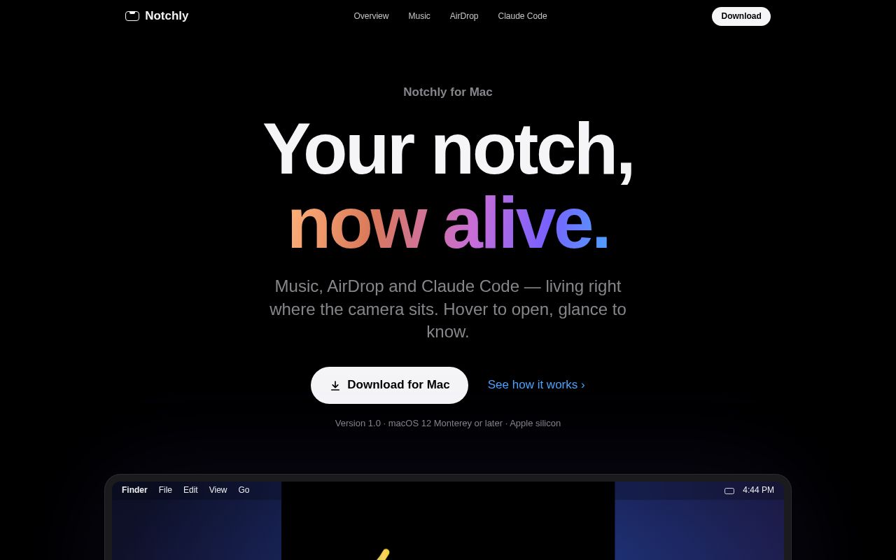 Preview of NotchlyWeb