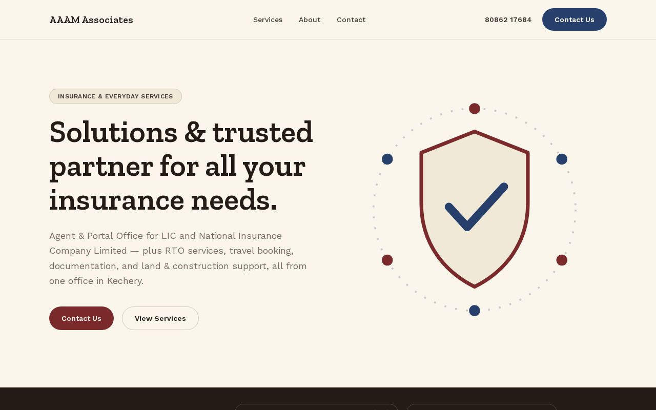 Preview of AAAM Associates — insurance & multi-service agency site