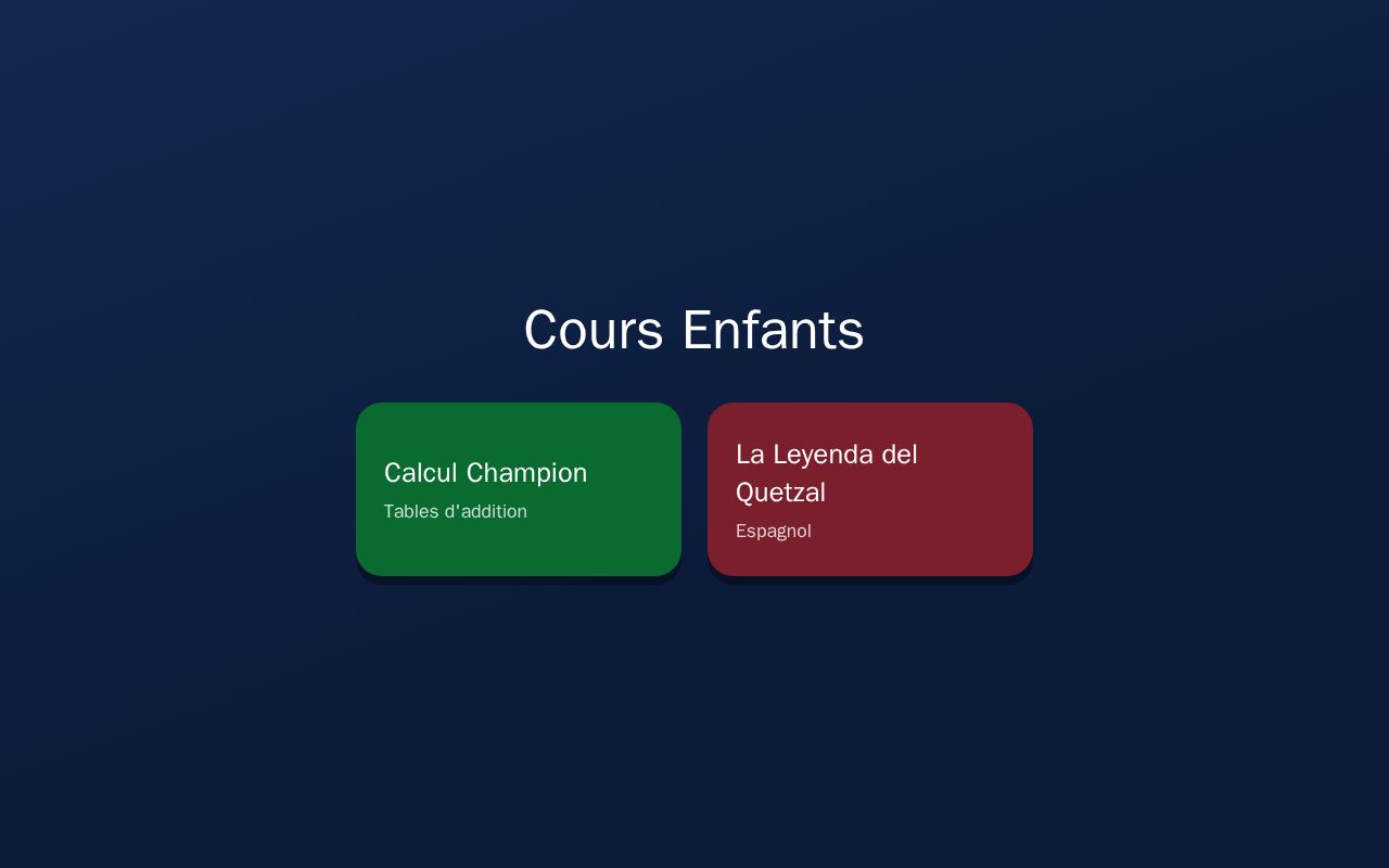 Preview of Cours Enfants