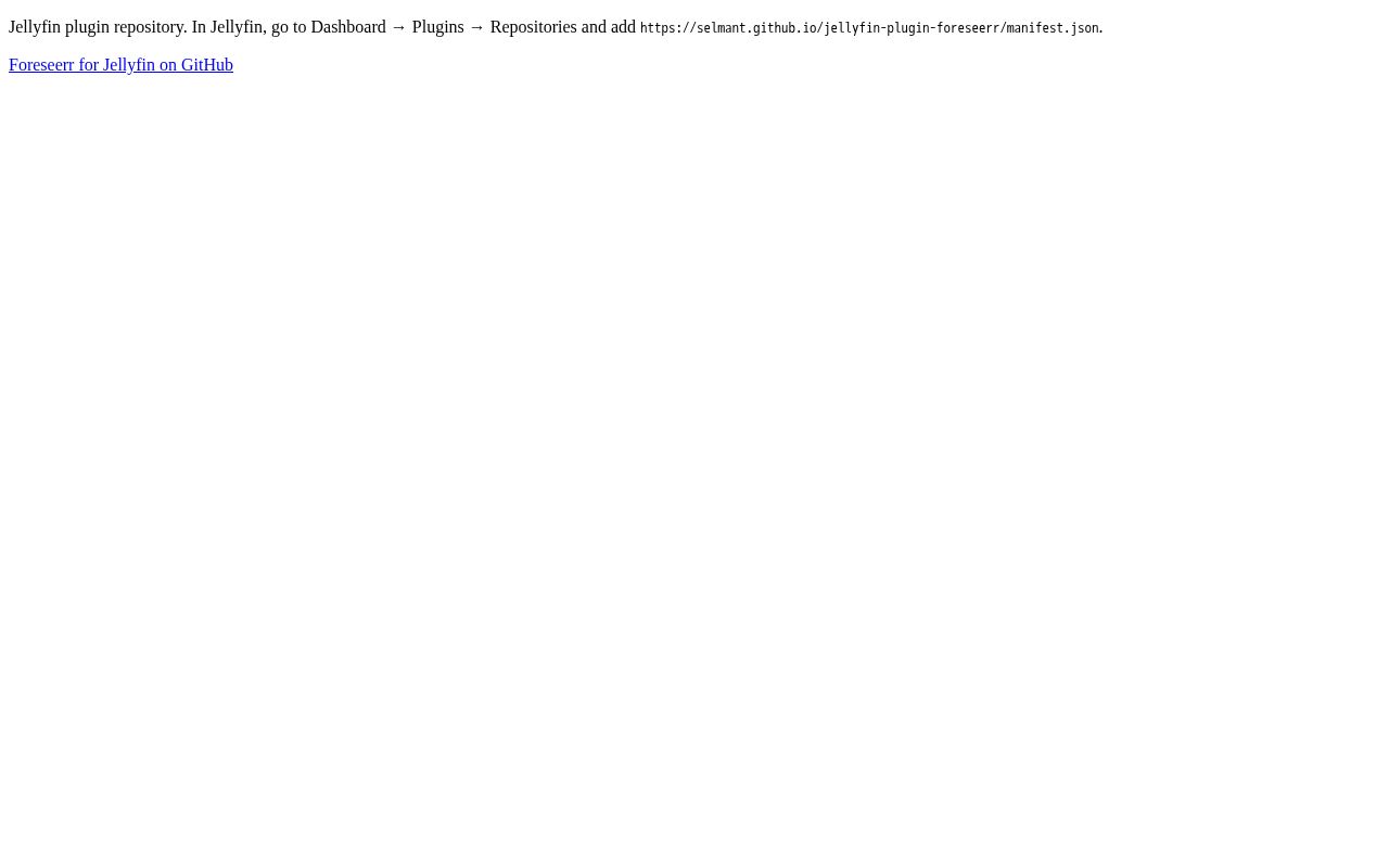 Preview of Jellyfin Plugin Foreseerr