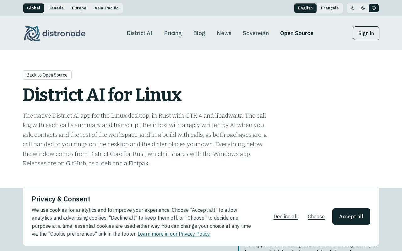 Preview of District Linux
