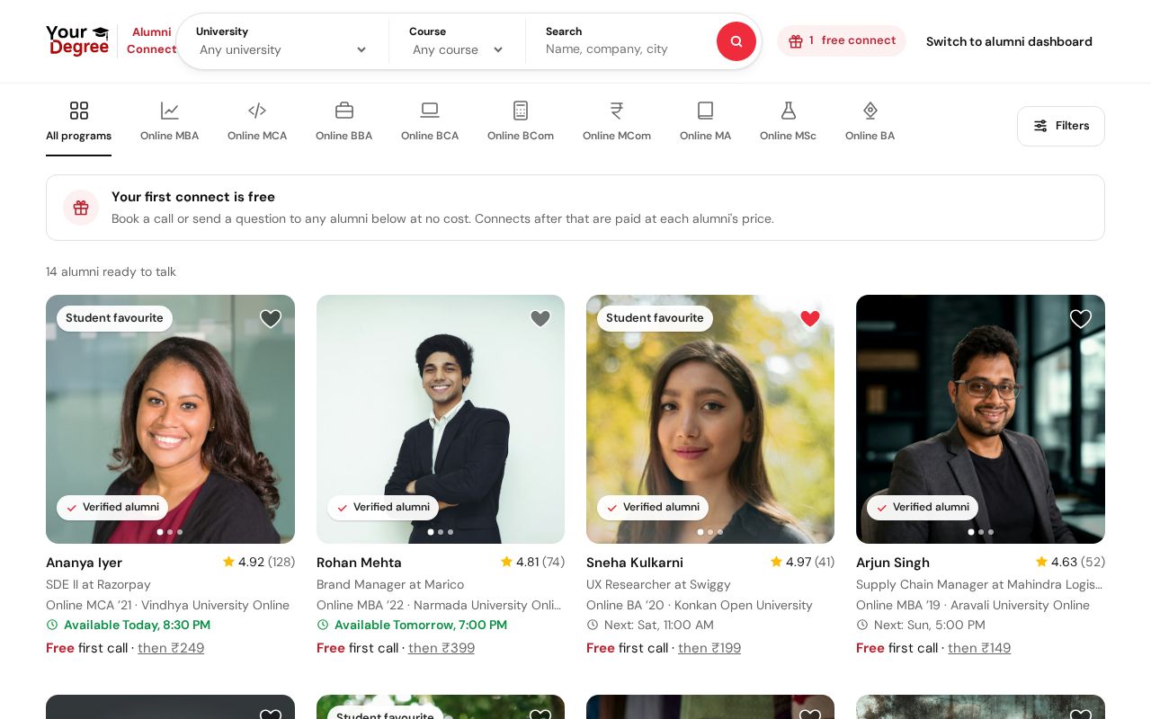 Preview of Alumni Connect