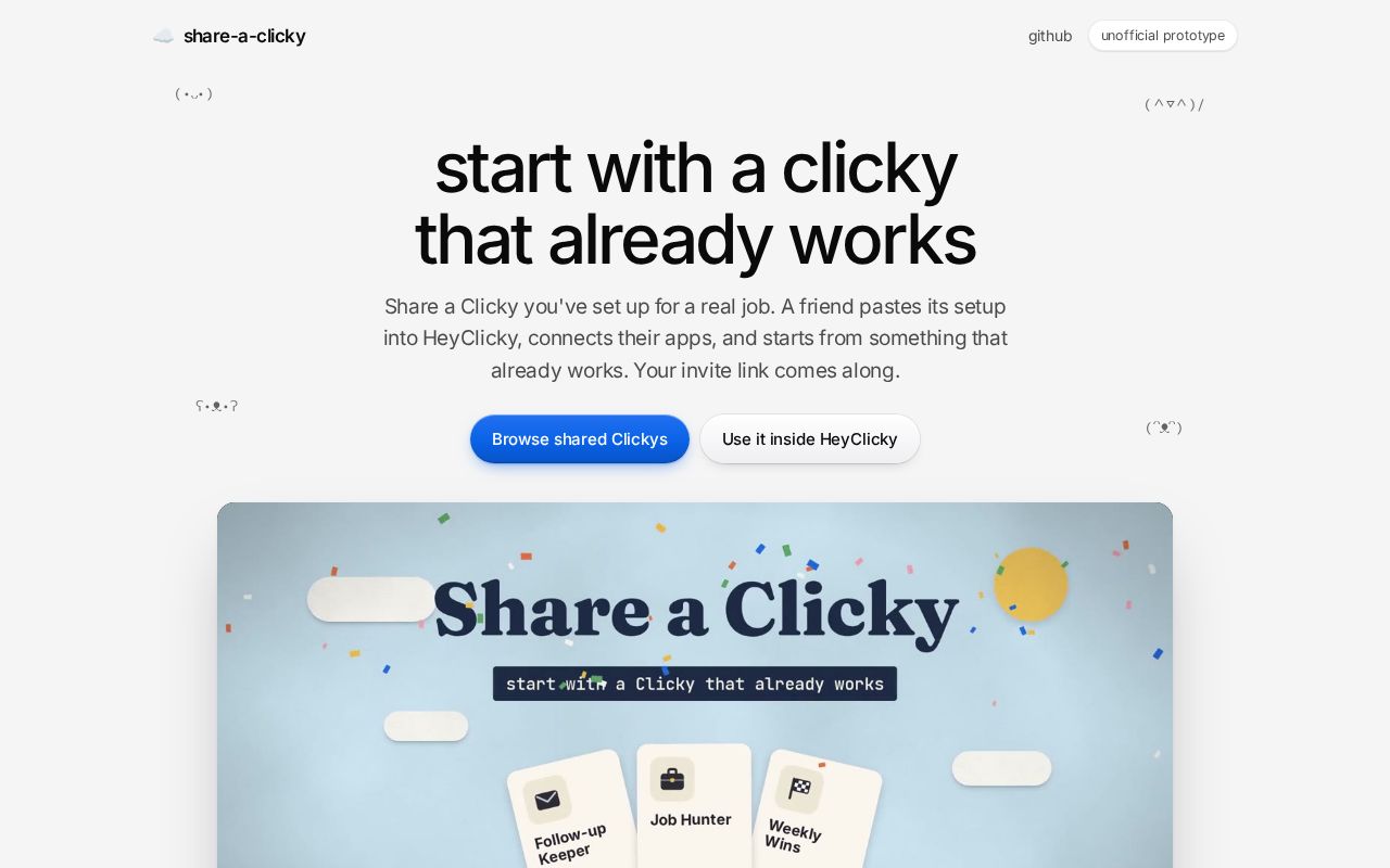 Preview of Share A Clicky