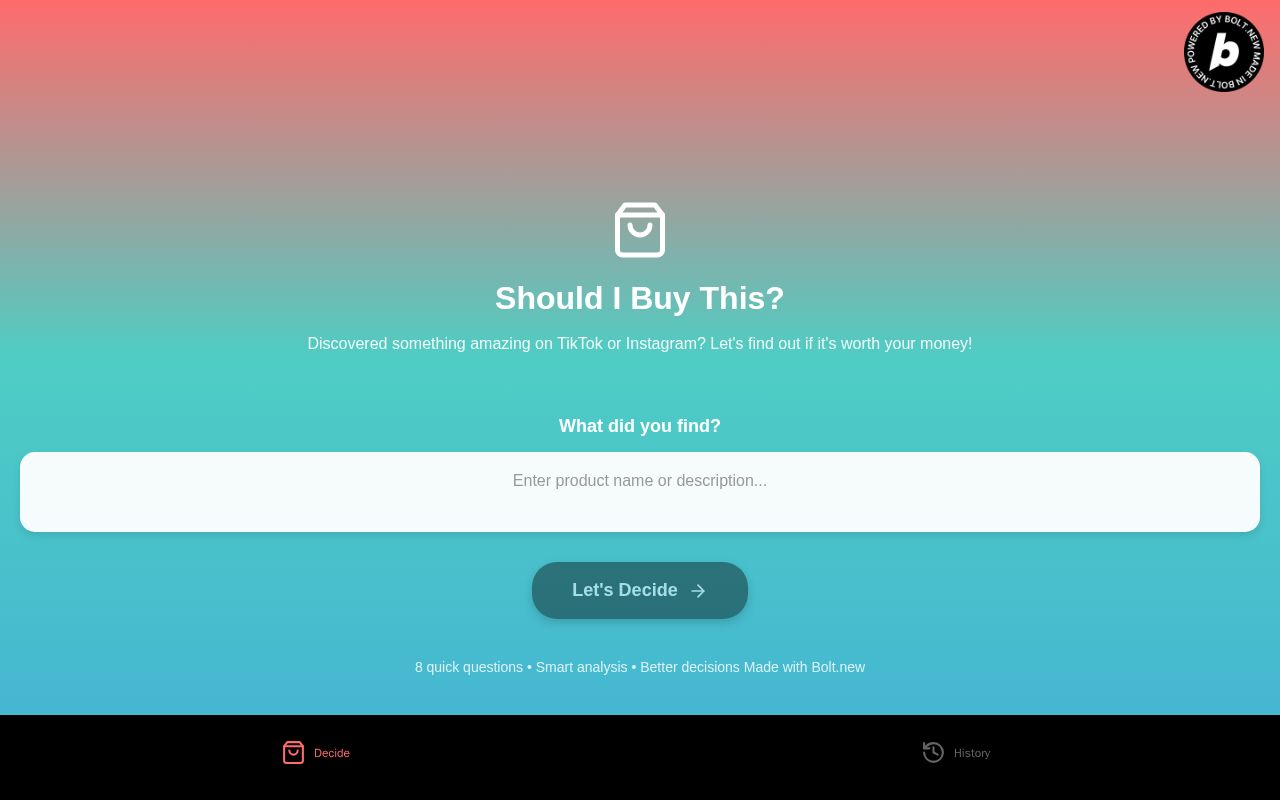 Preview of WiseBuy – Buy Smarter. Regret Less