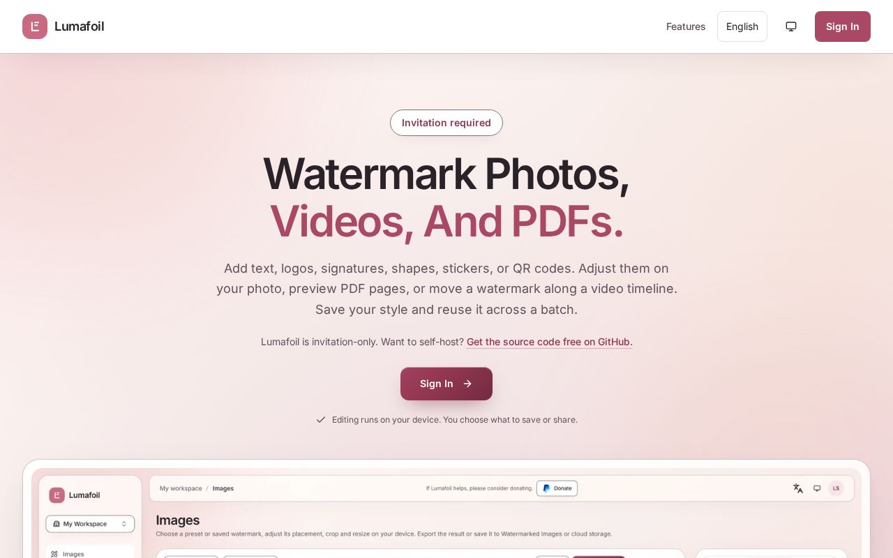 Preview of Watermark Pro